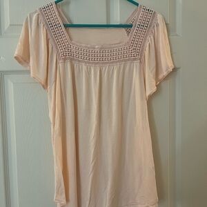 Old Navy Blush Pink Square Neck Blouse